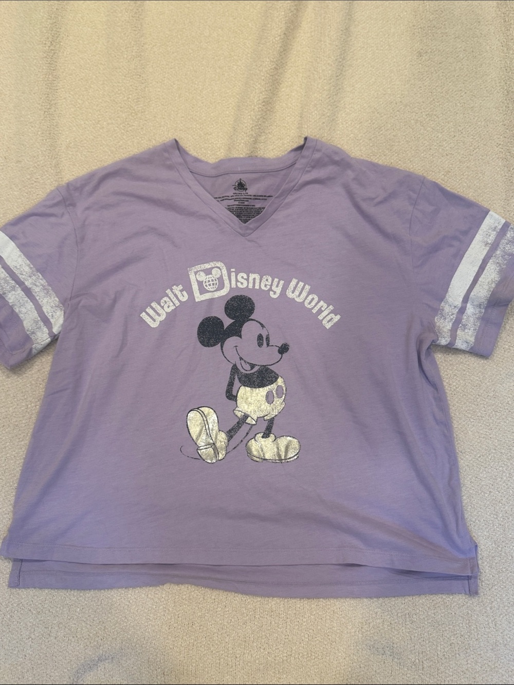 Disney World Lavender Mickey Graphic Tee L